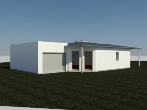 Vue extérieure maison plain-pied Nésée II avec 4 chambres