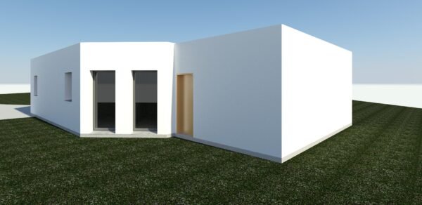 Vue extérieure maison plain pied Nésée IV TP
