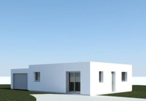 Vue extérieure Maion à toit plat Spéio IV TP