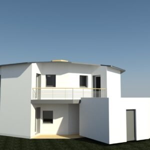 Vue extérieure maison Thoé III avec un étage