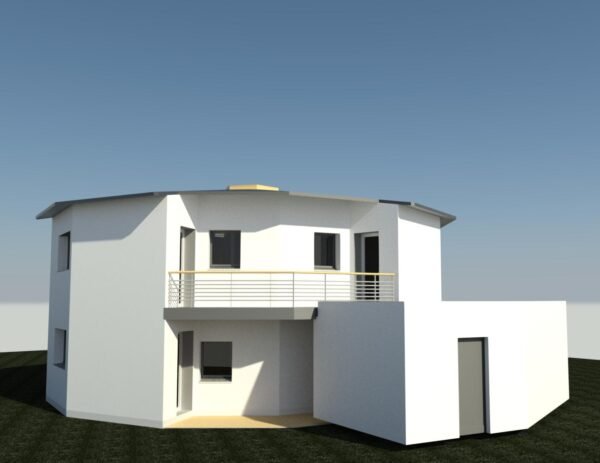 Vue extérieure maison Thoé III avec un étage